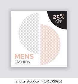 Sale & Fashion concept Social Media banner Template. Promotional web banner for social media. Vector 