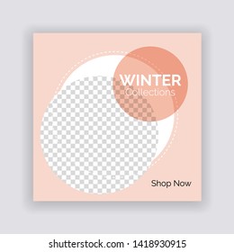 Sale & Fashion concept Social Media banner Template. Promotional web banner for social media. Vector 