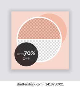 Sale & Fashion concept Social Media banner Template. Promotional web banner for social media. Vector 