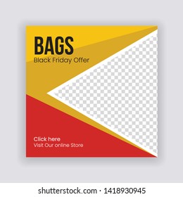 Sale & Fashion concept Social Media banner Template. Promotional web banner for social media. Vector 
