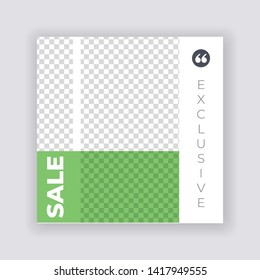 Sale & Fashion Social Media banner Template. Anyone can use This Design Easily. Promotional web banner for social media. Elegant sale and discount promo - Vector.