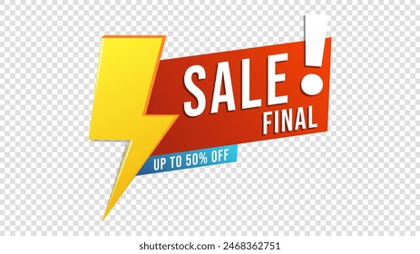Sale final ! isolated on transparent  background ,  Flat Modern design , Illustration Vector  EPS 10 