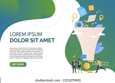 Sale flat icon. Shop, store, profit, funnel. Business concept. Can be used for topics like ecommerce, teamwork, promotion