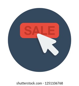 Sale flat icon. You can be used sale icon for several purposes like: websites, UI, UX, print templates, promotional materials, info-graphics, web and mobile phone apps.