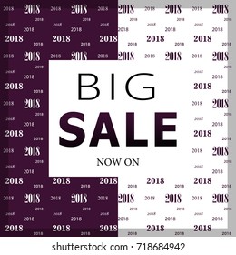  Sale flayer template with new year  background. Poster, card, label, banner design. Vector illustration.