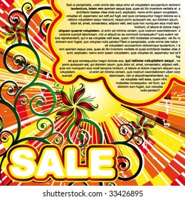 Sale floral background