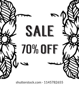 sale floral banner for seasonal design vector illustration