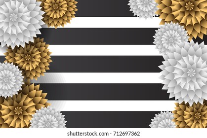 Sale Flowers Vector background for banner, poster, flyer