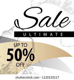 Sale flyer/ banner template. Elegant sale and discount promo backgrounds with abstract pattern. 