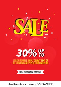 Sale flyer with moderns style and vector illustrations.