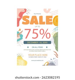 Sale flyer poster template design 