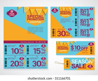 Sale Flyer, Promotions Coupon Or Banner Design With Best Discount Offers, Special Price, Template Background Size A4, A5, Vector EPS10.