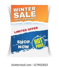 Sale flyer template design.Vector illustration.
