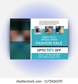 Sale flyer template with fashion concept