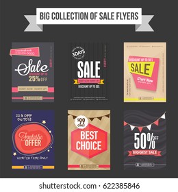 Sale flyers, templates and banners collection.