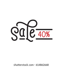 Sale Forty Percent Lettering