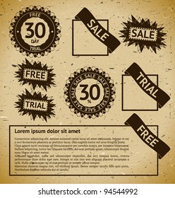 Sale, free and trial vintage stamp labels
