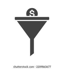 Sale Funnel icon vector image. Can also be used for Digital Marketing. Suitable for mobile apps, web apps and print media.