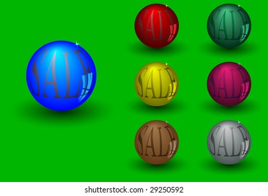Sale in a glass sphere. Vector. Without mesh.