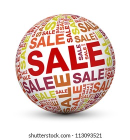 sale globe. sale globe concept.