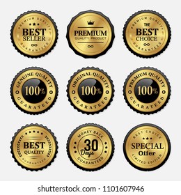 Sale golden badges and labels collection