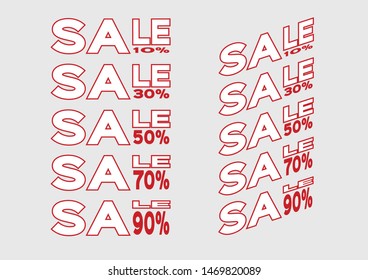 sale graphic label vector / logo
