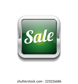 Sale Green Vector Icon Button