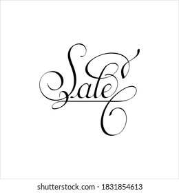 Sale Hand Drawn Pen Ink Style, Sale Word Handwritten, Promotion, Season, Festival, Offer Vector Art Illustration