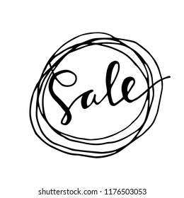 Sale. Hand drawn word