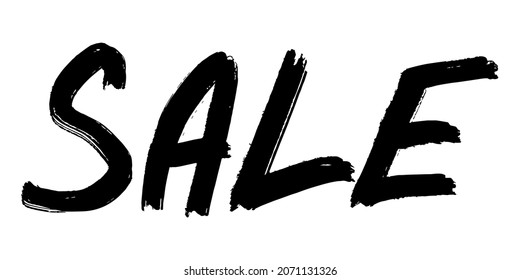 Sale. Hand drawn word. Brush pen lettering. Can be used for print (bags, posters, cards, stationery) and for web (banners, advertisement).
