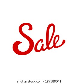 Sale Hand lettering Design Template. Typography Vector Background. Handmade calligraphy. Easy paste to any background