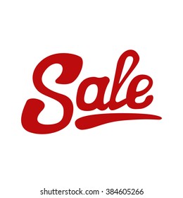 Sale Hand lettering Design Template. Typography Vector Background. Handmade calligraphy. Easy paste to any background.