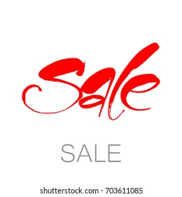 SALE. Hand lettering Design Template. Typography Vector Background. Vector illustration. 