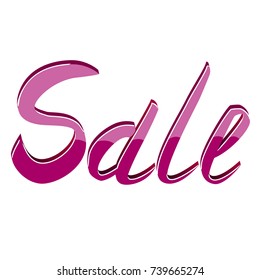 Sale Hand lettering Design Template. Typography Vector Background. Handmade calligraphy. Brush lettering composition.eps10