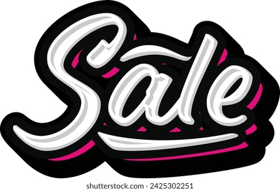 Sale Hand Lettering Typography Vector