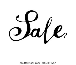 Sale. Hand written doodle vector word on white background