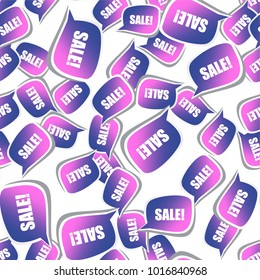 Sale hang tag seamless pattern background. Business flat vector illustration. Business sale label symbol pattern.