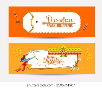 Sale Header Or Sale Banner For Dussehra Celebration. Sale Header Or Sale Banner For Dussehra Celebration.