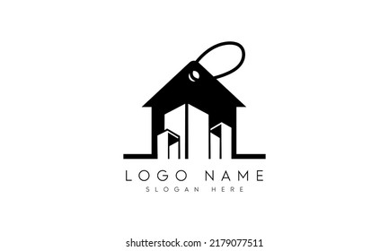 archivo vectorial de diseño de logotipo residencial de venta