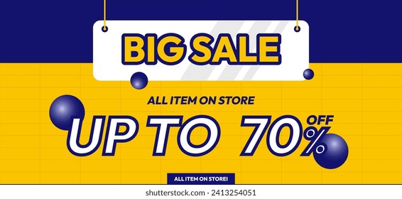 Sale Horizontal Banner Promo, Simple and Minimal Style Design
