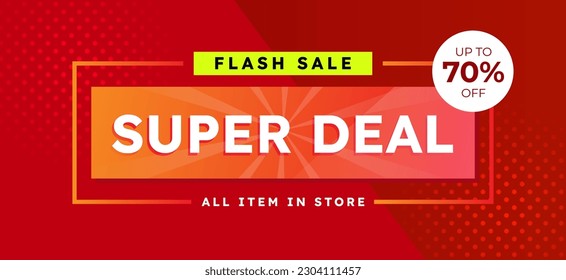 Sale horizontal promo banner template