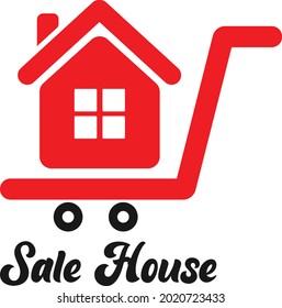 Logo de Sale House . Logotipo de venta en casa para vendedor de propiedades.