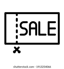 sale icon black line style, you can use for commercial