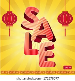 sale icon for Chinese new year