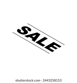 Sale icon design. vector illustration. Big sale special offer. Black on white isolated background