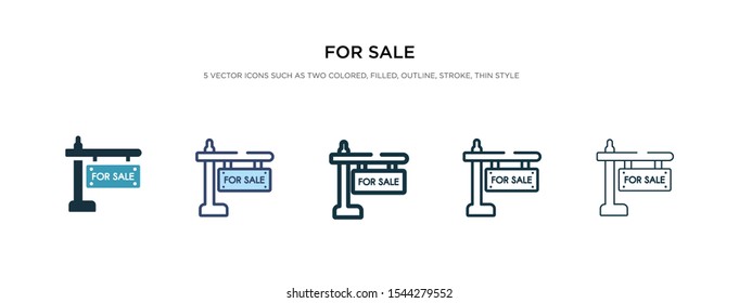 for sale icon in different style vector illustration. two colored and black for sale vector icons designed in filled, outline, line and stroke style can be used for web, mobile, ui
