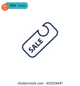  Sale icon flat.