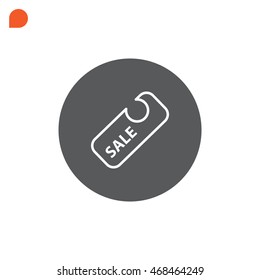  Sale icon flat.