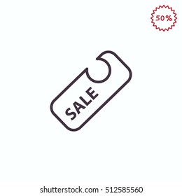 Sale icon flat.