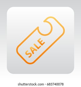  Sale icon flat.
